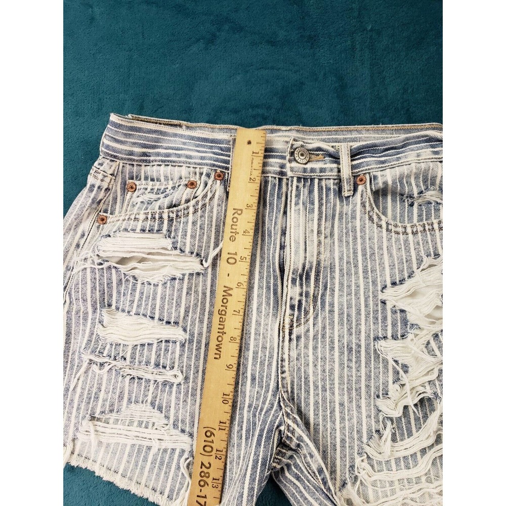 American Eagle Womens Blue Boyfriend Jean Shorts Size 4 Ladies Denim 100% Cotton - Picture 4 of 11